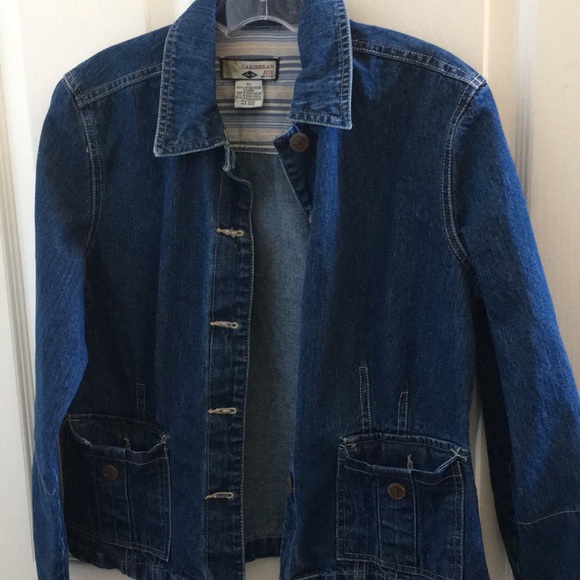 Ladies Caribbean joe denim jacket petite small - Picture 1 of 5